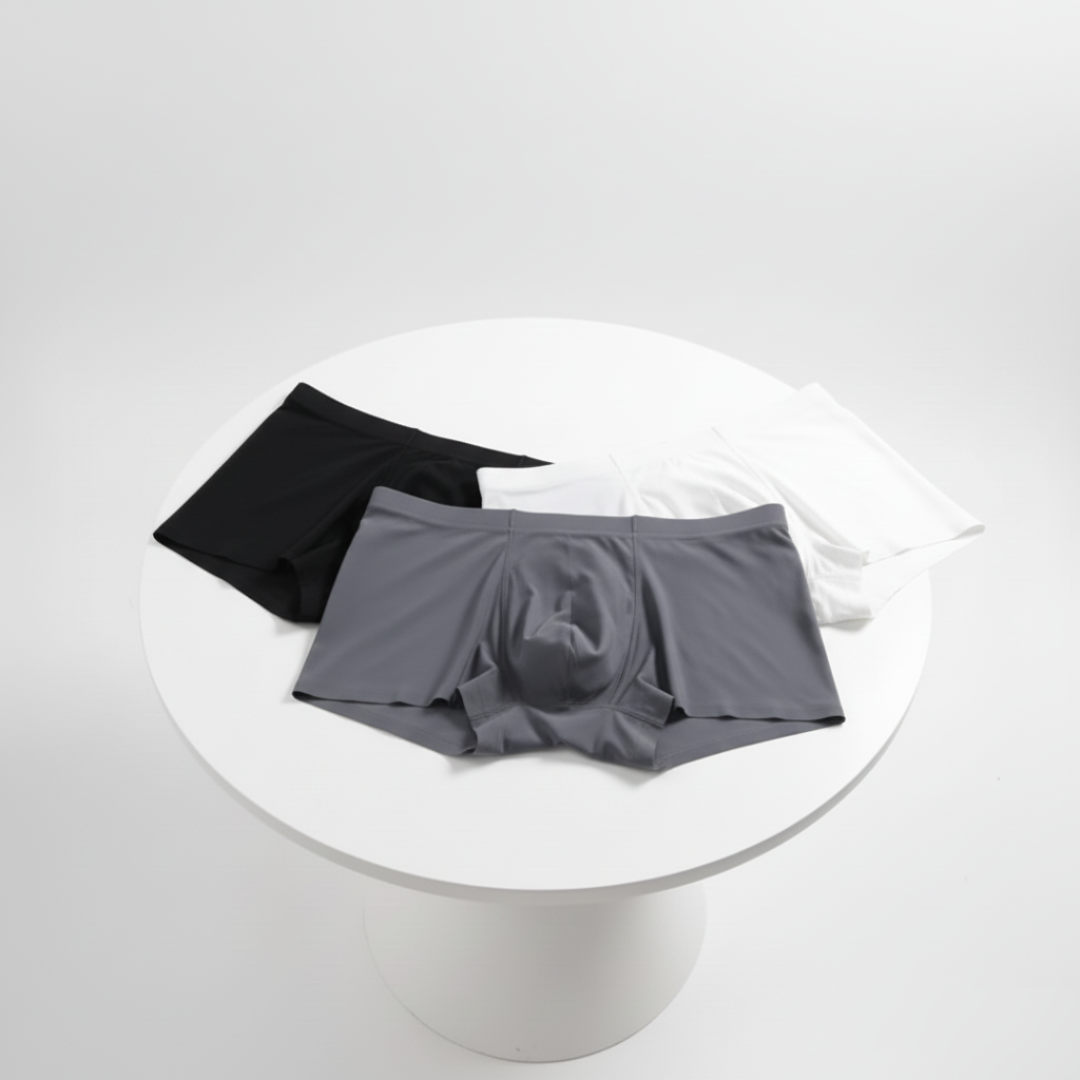 NoTrace Ice Silk Boxers – Ultra-Light, Seamless Comfort
